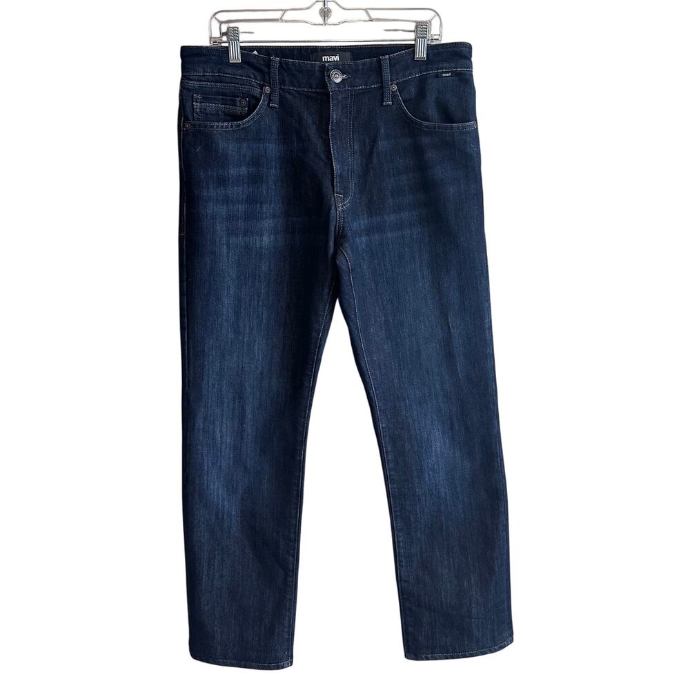 Mavi Matt Relaxed Straight Leg Dark Wash Jean 33x31 actual HEMMED